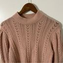 Wilfred NEW  Paragon Wool Cashmere Blend Puff Sleeve Pink Pullover Sweater Size S Photo 1