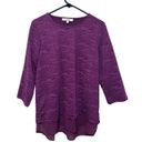 Krass&co  Ellen Tracy Purple Flowy 3/4 Sleeve Scoop Neck Ladies Blouse SZ Large Photo 0