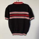 Krass&co Vtg‎ Dehen Knitting  Cheerleader Sweater Collared Black Red White Stripe Jen Photo 5