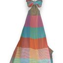 Alexis  Dusana Georgette Color Block Cut Out Bow‎ Back Maxi Dress Gown Size Small Photo 0