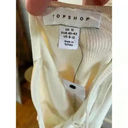 Topshop NWT  Cream Ribbed Marquis Cutout Bodysuit, size M Photo 6