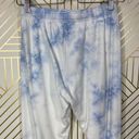 SoulCycle  Tie Dye Joggers Blue/White Tie Waist Photo 8