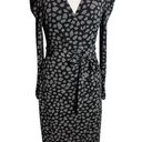 Ann Taylor  Black Giraffe Print Matte Jersey
Wrap Dress black gray Sz 4 Photo 0