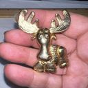 Krass&co Vintage JJ, Jonette Jewelry ., Moose Pin, Goldtone, Signed Photo 0