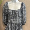 She & Sky #412  puffy sleeve ruffle floral printed, baby doll dress juniors size Photo 1