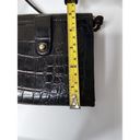 Liz Claiborne  Black Crocodile Embossed Crossbody Wallet, Purse Gold Hardware Photo 8