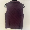 Eileen Fisher  Quilted Vest Heathered Purple Full Zip Cotton Small Photo 3