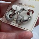 Do Everything In Love NWT 14K GP “” CZ ring hoop earrings Photo 5