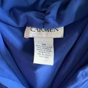 Carmen Marc Valvo Blue Blouse Photo 3