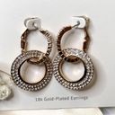 Ettika NWOT  Double Cubic Zirconia Hoops in Gold Photo 2