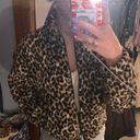 American Eagle Fleece Cheetah Jacket Photo 0