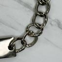 The Bar Chunky Silver Tone Metal Chain Link Belt Size XS Small S Photo 5