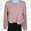 Hollister Soft & plush light pink mauve cropped Henley shirt top sz xsmall Photo 0