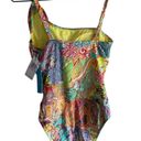 Bleu Rod Beattie New!  One Shoulder Boho Paradise Swim Suit Photo 1