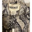 L'AGENCE  Snake Print Off Shoulder Smocked Waist 3/4‎ Sleeve Blouse Women's XS Photo 3