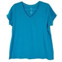 st. john's bay  | Essential Tee Blue Short Sleeve V-Neck Tee Shirt 1X Photo 0