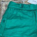 Esley  Emerald Green Cuffed Linen Blend Shorts Pockets Button & Zip Shorts Small Photo 4