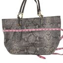 Tory Burch Thea Snakeskin Tote Bag Purse Shoulder Large Photo 8