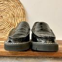Donald Pliner Hope Crocodile Embossed Patent Leather Lug Sole Platform Loafers Photo 3