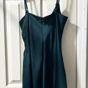 Glam Forest Green Cowl Neck Mini Slip Satin Dress Photo 2