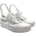 Vans  Chain Old Skool Platform Sneaker White Leather Skate Shoe Women’s Size 9 Photo 5