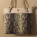 Anne Klein Neutral Snake Print Shoulder Tote Bag, Like New! Photo 1