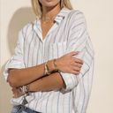 Style Rack  Designed In La Oversized White Striped Button Down Photo 0