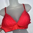 Marilyn Monroe  Collection Bra Size Large Coral Red PolyestSpandex Lace Smoothing Photo 0