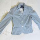 Tommy Hilfiger Vintage 90s  Pinstripe Linen Blazer - Blue/White - 4 Photo 5