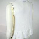 Wildfox  White Peplum V Neck Sleveless Blouse XS Photo 3