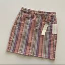 Ella Moss  | High Waist Denim Mini Skirt Rainbow Stripe Juniors 24 Photo 10