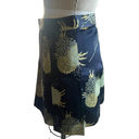 Jill Stuart  A-Line Pleated Mini Skirt in Dark Floral Yellow Black Silk Size 4 Photo 1