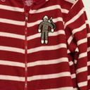 Nick & Nora  Red and White Striped Sock Monkey Footed One Piece PJs Size M  Red Photo 1