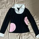 Black Long Sleeve Collared Blouse Photo 0