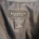 Rafaella  Petites Gray Plaid 3‎ Button Blazer Size 8P Photo 2