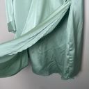 Cider  Mini Dress Long Sleeve Faux Wrap Deep V Neck Mint Green Size XL Photo 8