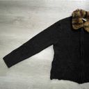 Kathie Lee Collection Fuzzy Zip Sweater Photo 1