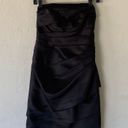 David's Bridal David’s Bridal black strapless ruched dress size 2. Photo 0