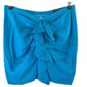 ZARA  Women’s Teal Linen Ruffle Midi Skirt Size Small Photo 9