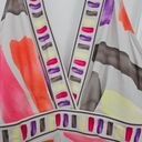 BCBGMAXAZRIA  Y2K Retro V-Neck Multi-colored Halter Top Size Medium Photo 1