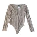 Windsor Sheer Nude Pearl Bodysuit Size Medium NEW Photo 3