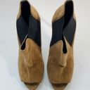 Burberry  brown suede peep toe ankle booties Photo 4