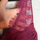 BHLDN  Anthropologie Hitherto Fleur burgundy bridesmaid dress - Shortened Photo 2