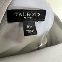 Talbots  100% Silk Top 10 Petite Gray Jeweled Sleeveless Scoop Neck Office Chic Photo 2