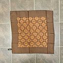 Coach  Logo Silk Square Scarf Brown 21" X 21" Photo 5