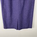 Pendleton  100% Virgin Wool Purple Houndstooth Plaid Pockets Lined Skirt, Size 8 Photo 3