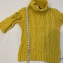 Krass&co LRL Lauren Jeans . Bright Yellow Chunky Cable Knit Turtleneck Sweater Sz Sm Photo 9