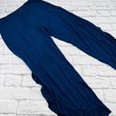 Matilda Jane  Women's XL Dark Blue Wide Leg Pants With Cascading Side Ruffle Photo 9