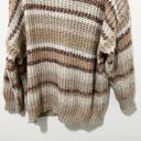 American Eagle [ Outfitters] Brown Striped Chunky Knit Oversized Sweater Sz Large Photo 4