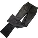 Spanx NWT  20457R Leather-Like Flare in Black Faux Pull-on Pants XS x 33 Photo 0